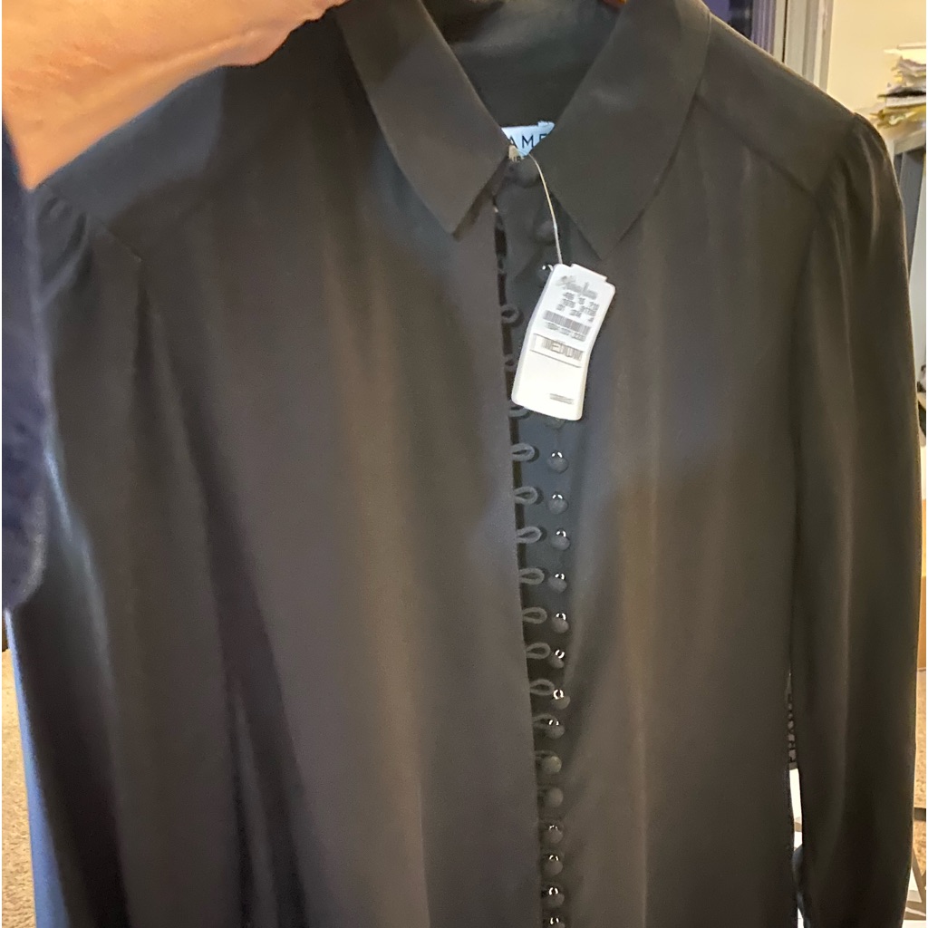 Pretty Brand New Black Victorian Top. Very Attractive